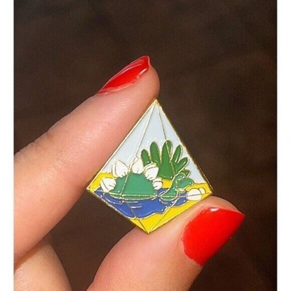 3/20 Terrarium Mosaic Enamel Pin - Picture 1 of 1